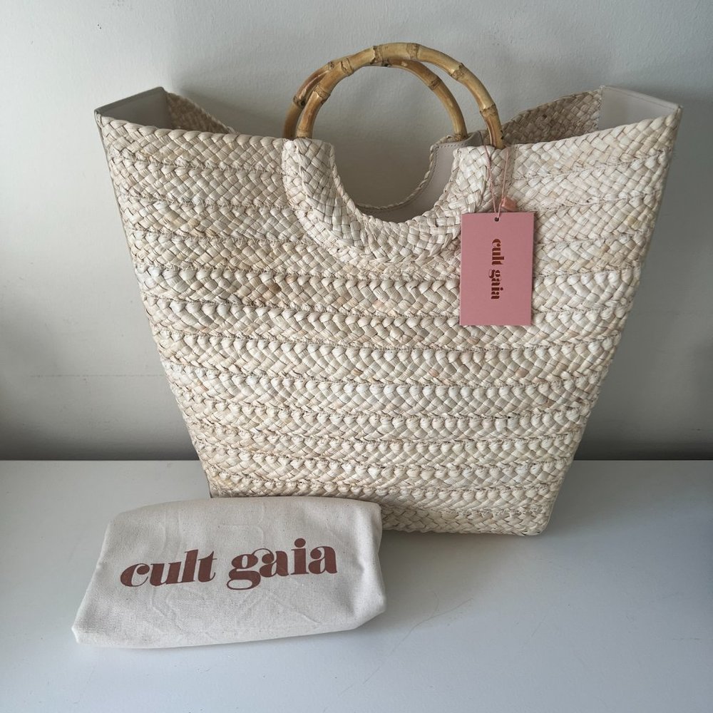 CULT GAIA Beach Straw Tote Bag- Jerrica